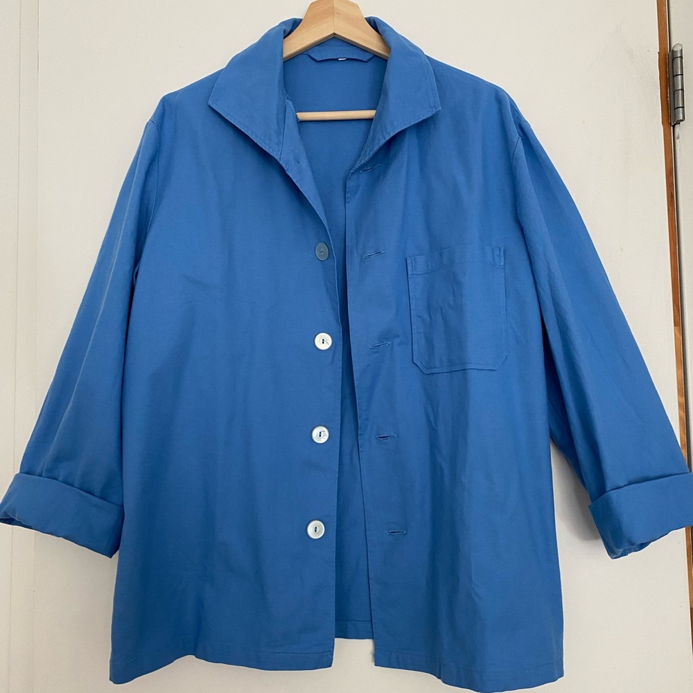 Vintage Royal Blue Trench Jacket